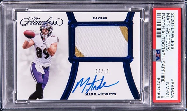 2020 Panini Flawless Mark Andrews Patch Autograph Sapphire #PA-MAN card image