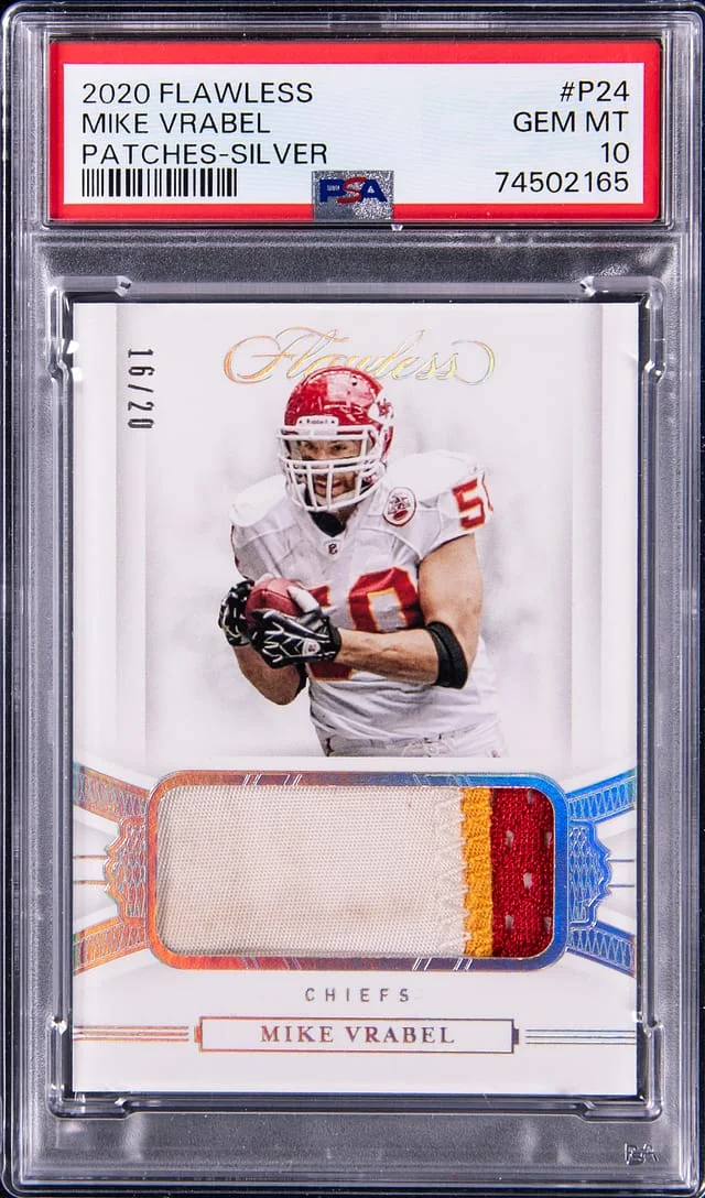 2020 Panini Flawless Mike Vrabel Patches Silver #P24 card image