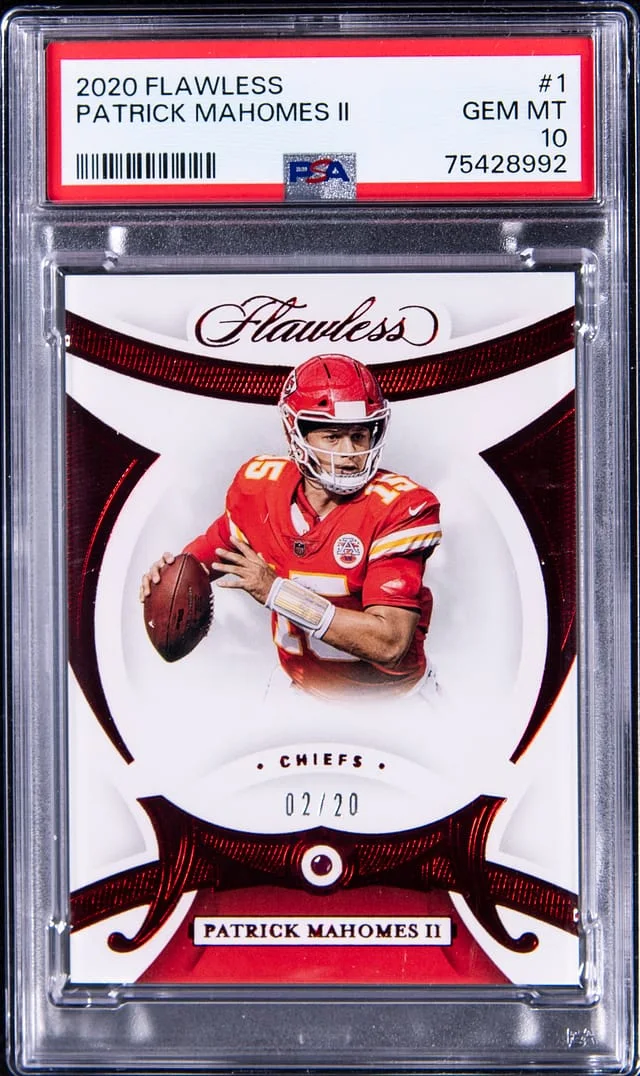 2020 Panini Flawless Patrick Mahomes II Ruby Relic #1 card image