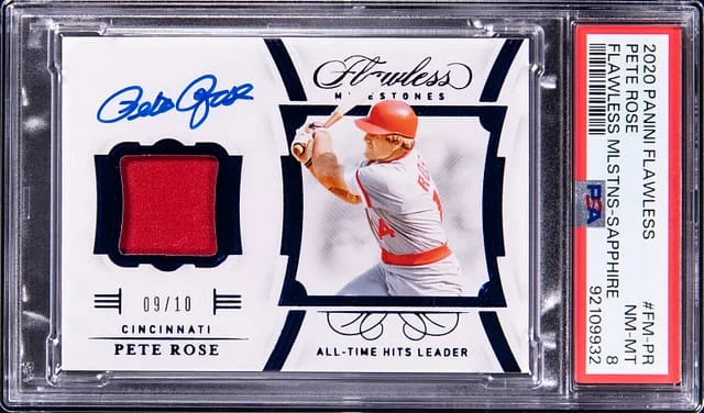 2020 Panini Flawless Pete Rose Milestones Sapphire #FM-PR card image