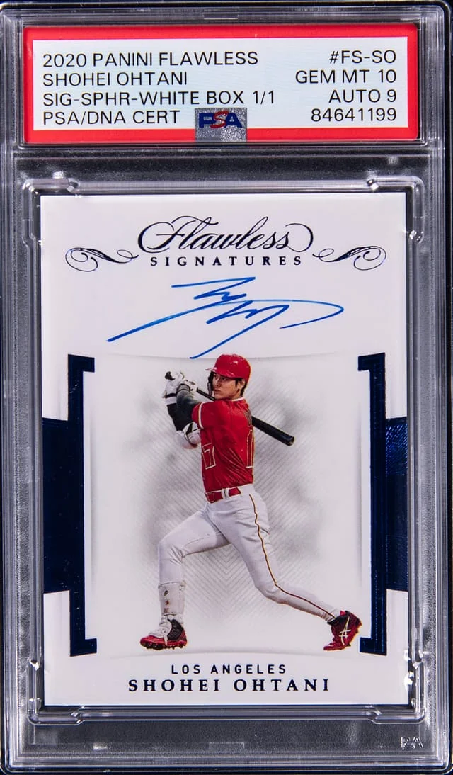 2020 Panini Flawless Shohei Ohtani Signatures White Box #FS-SO card image