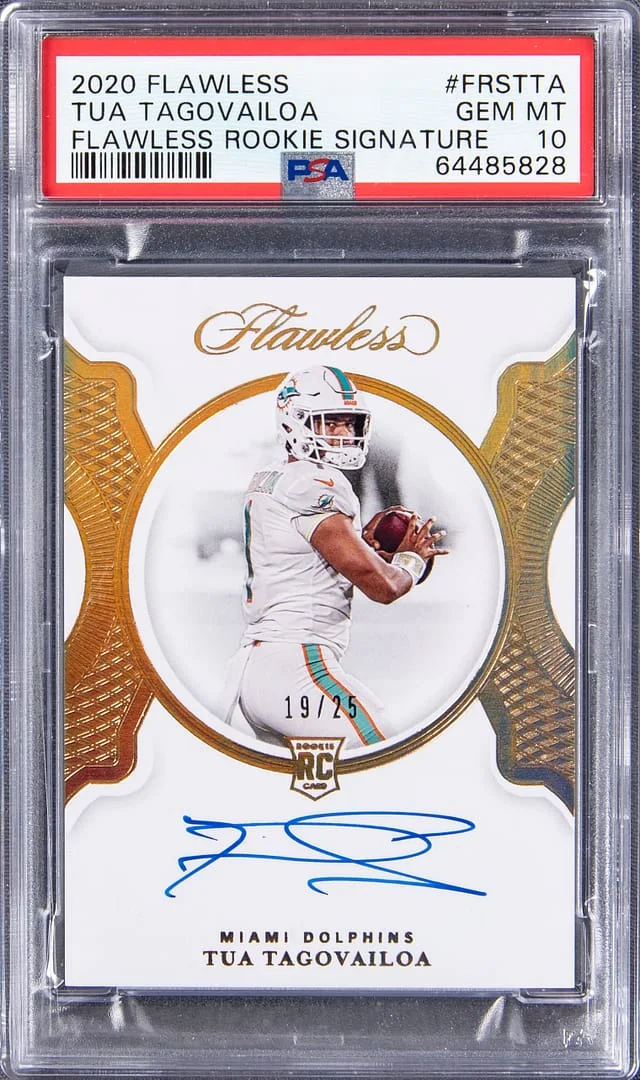 2020 Panini Flawless Tua Tagovailoa Signatures Sapphire #FRS-TTA card image