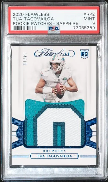 2020 Panini Flawless Tua Tagovailoa Patches Sapphire #Rp2 card image