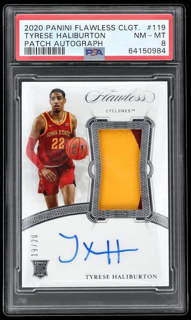2020 Panini Flawless Tyrese Haliburton Collegiate #119 card image