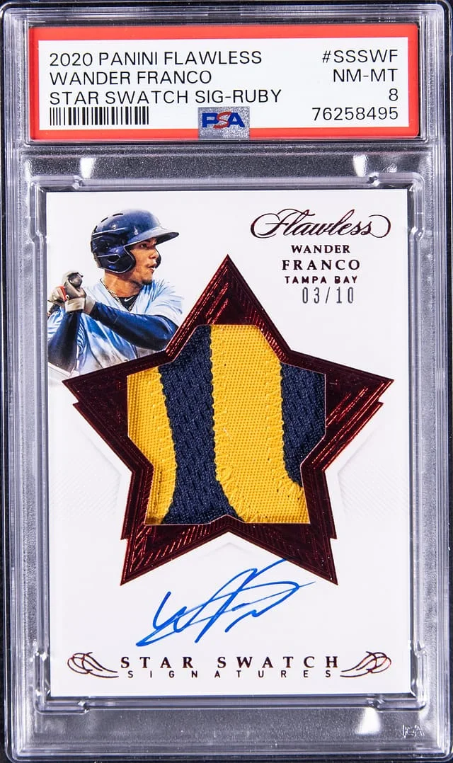 2020 Panini Flawless Wander Franco Star Swatch Signatures Ruby #SSSWF card image