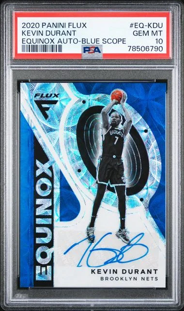 2020 Panini Flux Kevin Durant Equinox Autographs Blue Scope #EQ-KDU card image