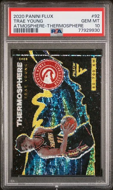 2020 Panini Flux Trae Young Atmosphere Thermosphere #92 card image