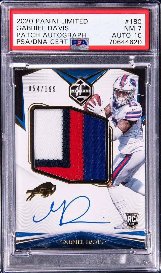 2020 Panini Gabriel Davis Limited Patch Autographs #180 card image