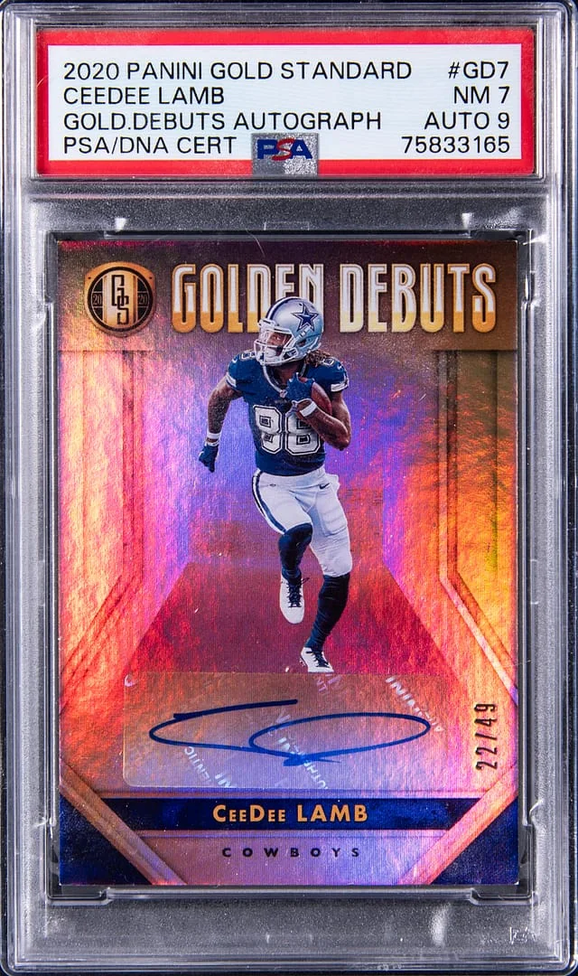 2020 Panini Gold Standard CeeDee Lamb Golden Debuts Autograph #GD7 card image