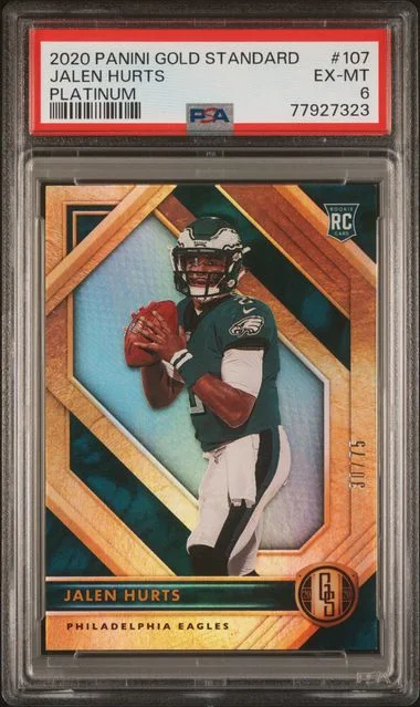 2020 Panini Gold Standard Jalen Hurts Platinum #107 card image