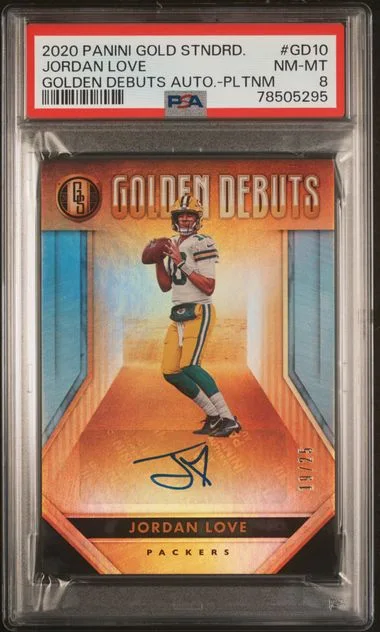 2020 Panini Gold Standard Jordan Love Golden Debuts Autographs Platinum #GD-10 card image