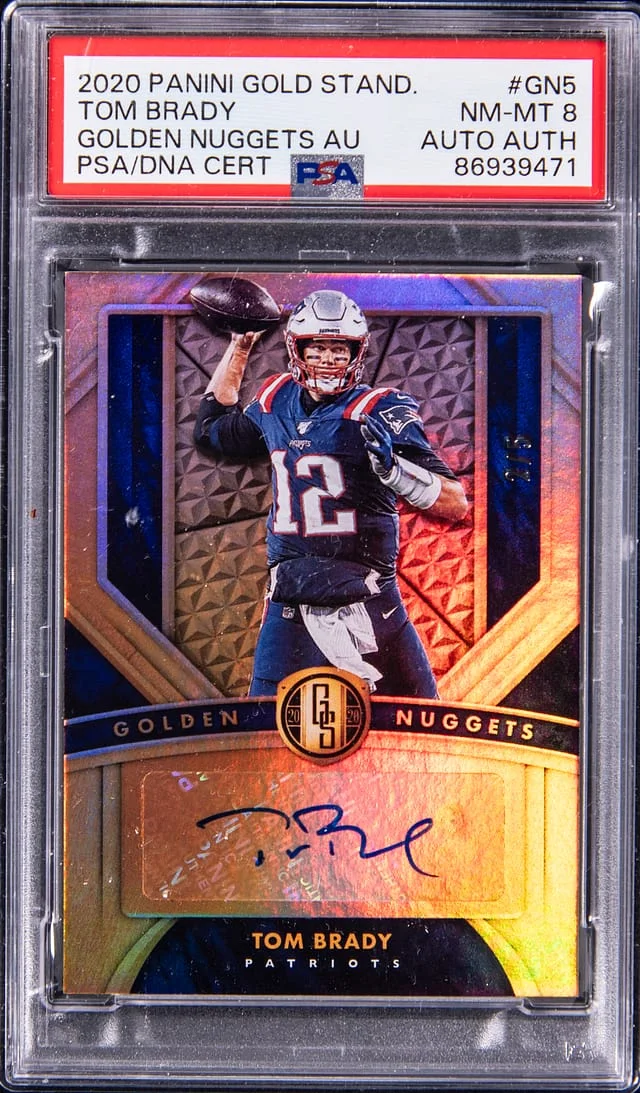 2020 Panini Gold Standard Tom Brady Golden Nuggets Autograph #GN5 card image