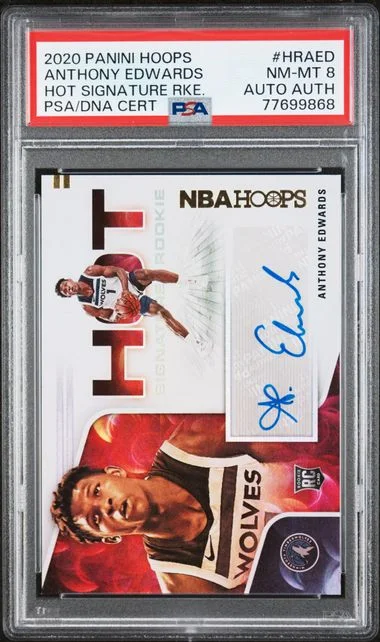 2020 Panini Hoops Anthony Edwards Hot Signatures Rookies #HRAED card image