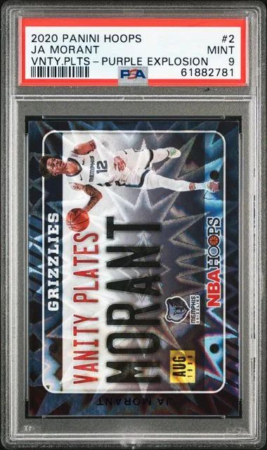 2020 Panini Hoops Ja Morant Vanity Plates #2 card image