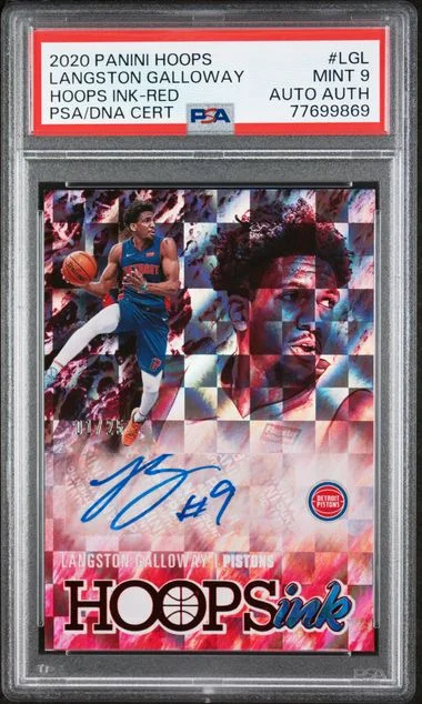 2020 Panini Hoops Langston Galloway Hoops Ink Red #LGL card image