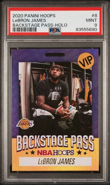 2020 Panini Hoops LeBron James Backstage Pass Holo #8 card image