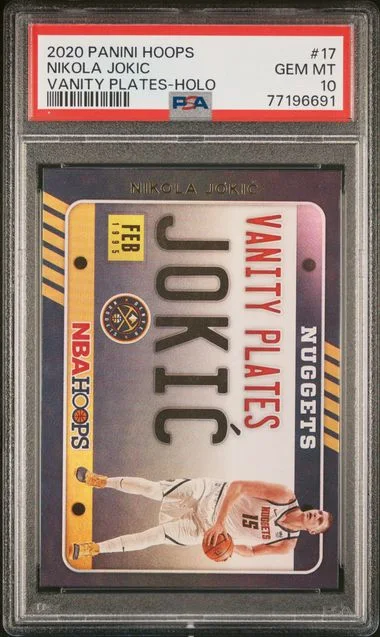 2020 Panini Hoops Nikola Jokic Vanity Plates #17 card image