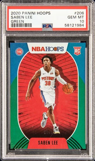 2020 Panini Hoops Saben Lee Green #206 card image