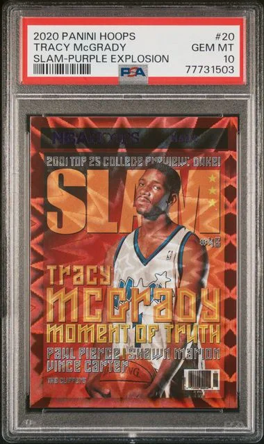 2020 Panini Hoops Tracy Mcgrady Slam Purple Explosion #20 card image