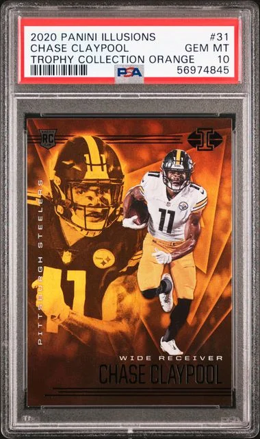 2020 Panini Illusions Chase Claypool Trophy Collection Orange #31 card image