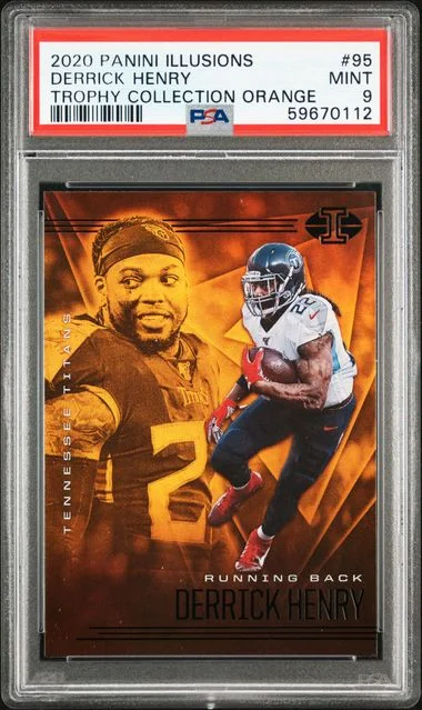 2020 Panini Illusions Derrick Henry Trophy Collection Orange #95 card image