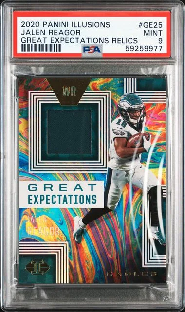 2020 Panini Illusions Jalen Reagor Great Expectations Relics #GE25 card image