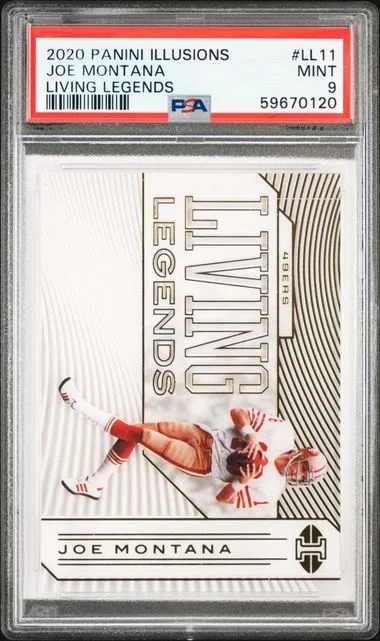 2020 Panini Illusions Joe Montana Living Legends #LL11 card image