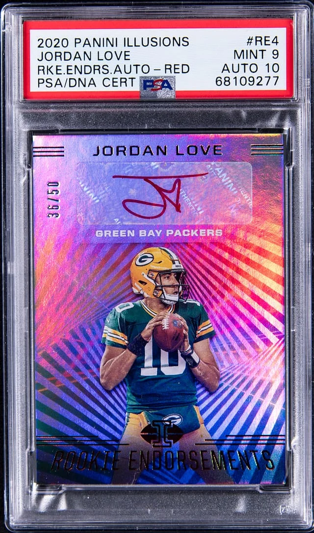 2020 Panini Illusions Jordan Love Endorsements Autograph Red #RE4 card image
