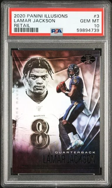 2020 Panini Illusions Lamar Jackson #3 card image