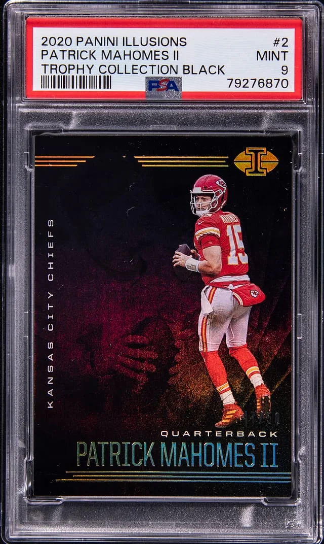 2020 Panini Illusions Patrick Mahomes II Trophy Collection Black #2 card image