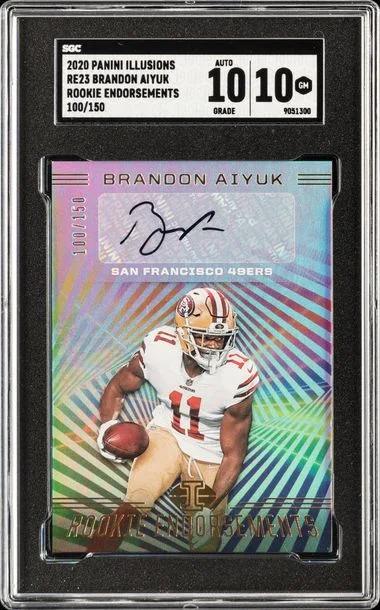 2020 Panini Illusions Re23 Brandon Aiyuk Endorsements #100/150 card image