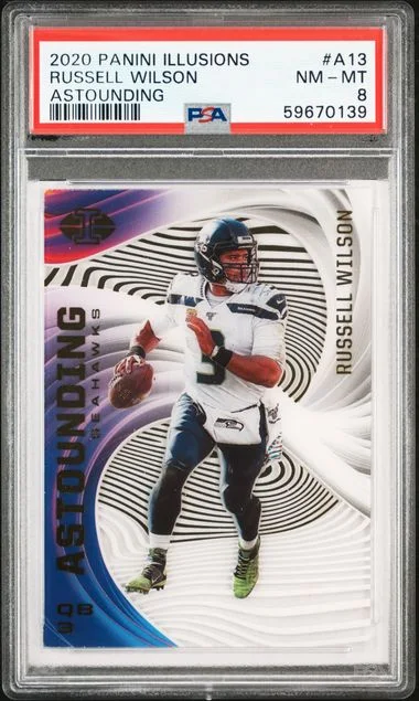 2020 Panini Illusions Russell Wilson Astounding #A13 card image
