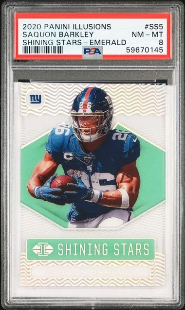 2020 Panini Illusions Saquon Barkley Shining Stars #SS5 card image