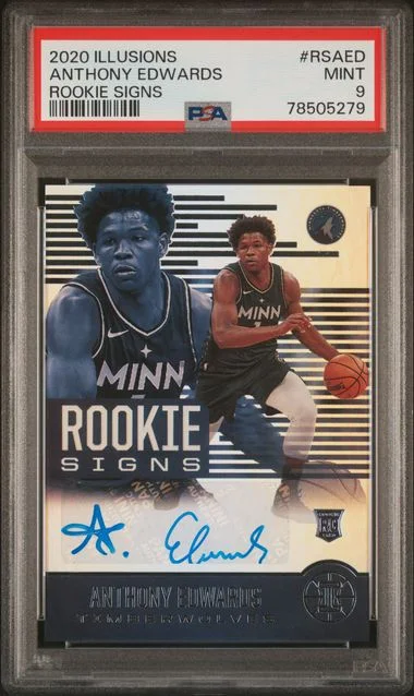 2020 Panini Illusions Signs Rsaed Anthony Edwards #no-number card image