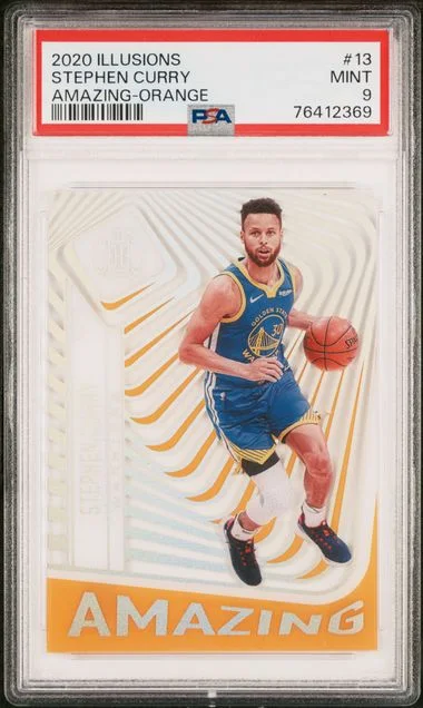 2020 Panini Illusions Stephen Curry Amazing Orange #13 card image