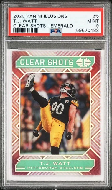 2020 Panini Illusions T.J. Watt Clear Shots #5 card image