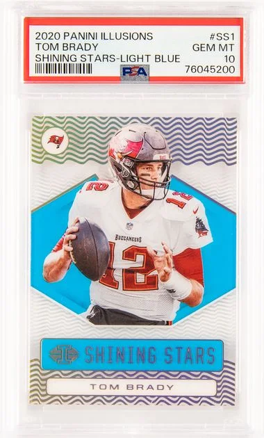 2020 Panini Illusions Tom Brady Shining Stars Light Blue #Ss1 card image