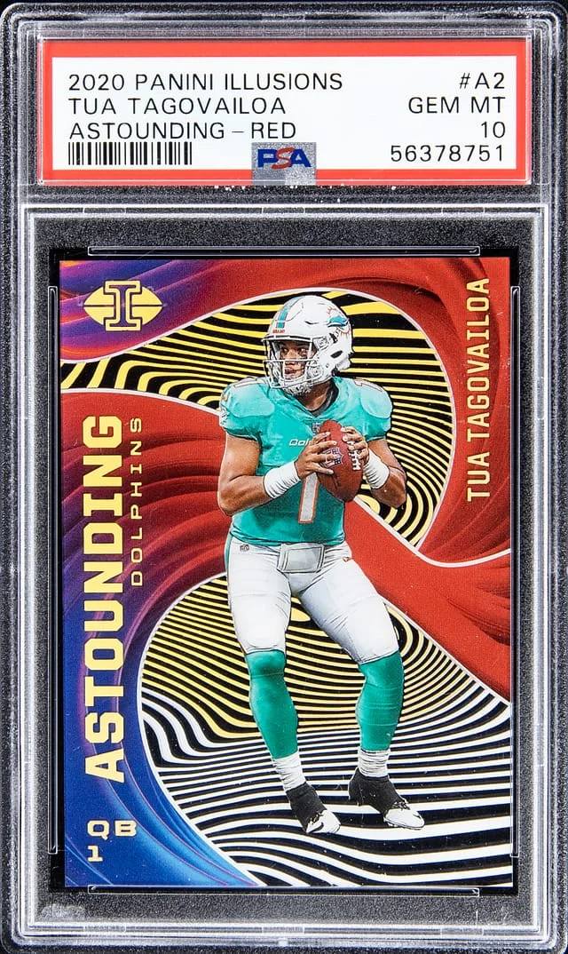 2020 Panini Illusions Tua Tagovailoa Astounding Red #A2 card image