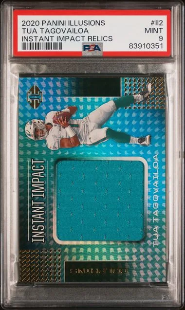 2020 Panini Illusions Tua Tagovailoa Instant Impact Relics #II2 card image