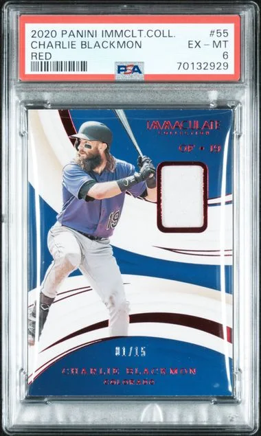 2020 Panini Immaculate Collection Charlie Blackmon Red #55 card image