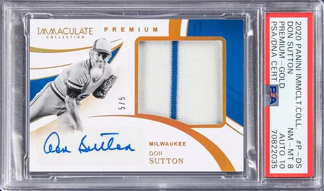 2020 Panini Immaculate Collection Don Sutton Premium #P-DS card image