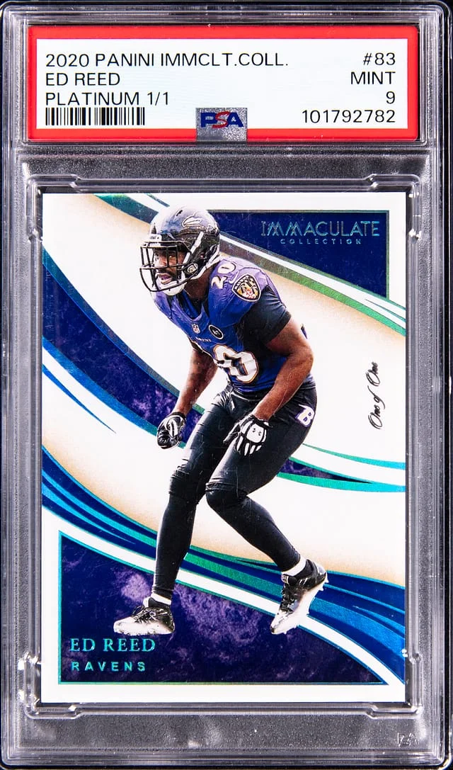 2020 Panini Immaculate Collection Ed Reed Platinum #83 card image