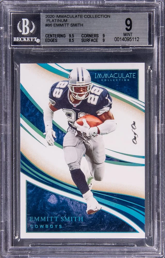 2020 Panini Immaculate Collection Emmitt Smith Platinum #86 card image