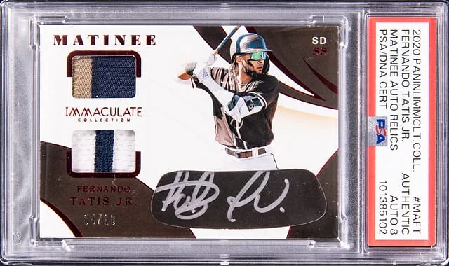 2020 Panini Immaculate Collection Fernando Tatis Jr. Matinee Autograph Relics #MA-FT card image