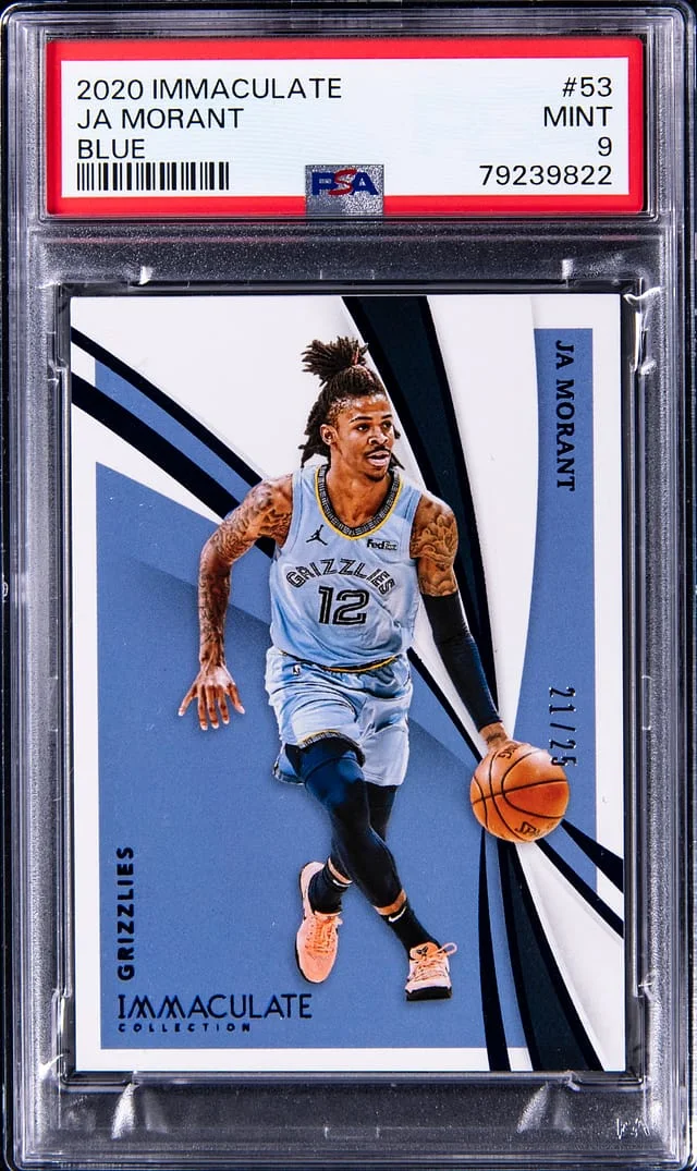 2020 Panini Immaculate Collection Ja Morant Blue #53 card image