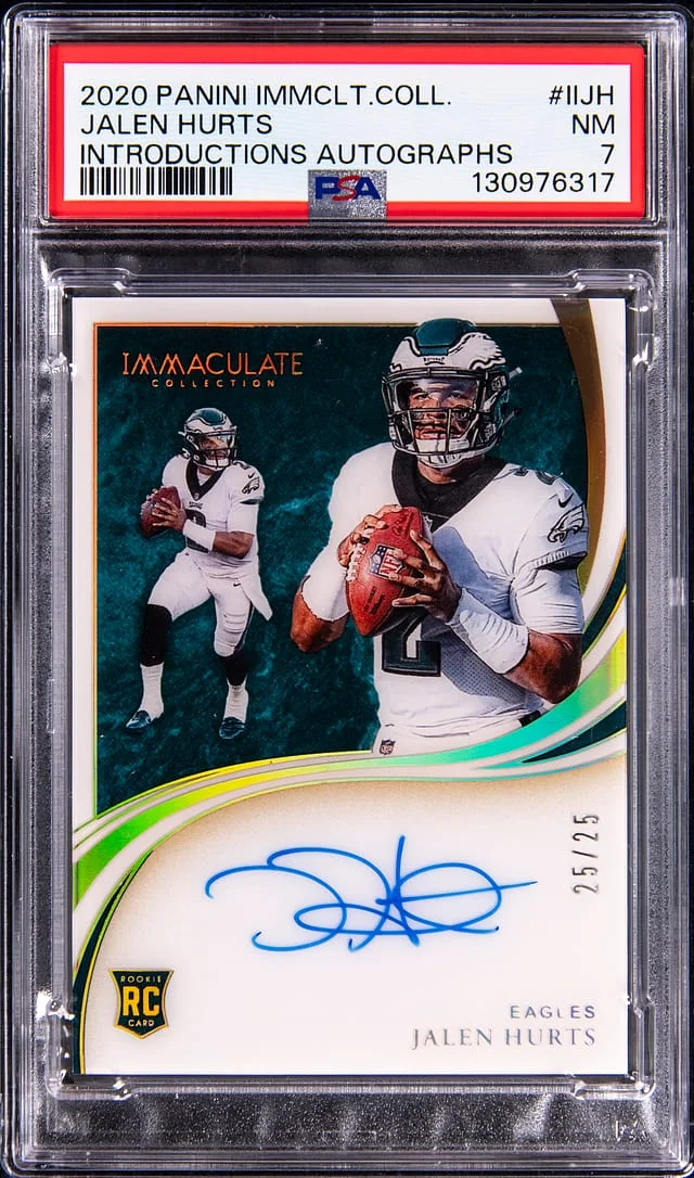 2020 Panini Immaculate Collection Jalen Hurts Introductions Autograph #II-JH card image