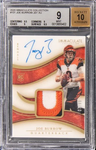 2020 Panini Immaculate Collection Joe Burrow #101 card image