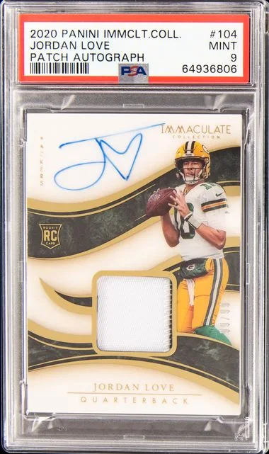 2020 Panini Immaculate Collection Jordan Love Patch Autograph (RPA) #104 card image