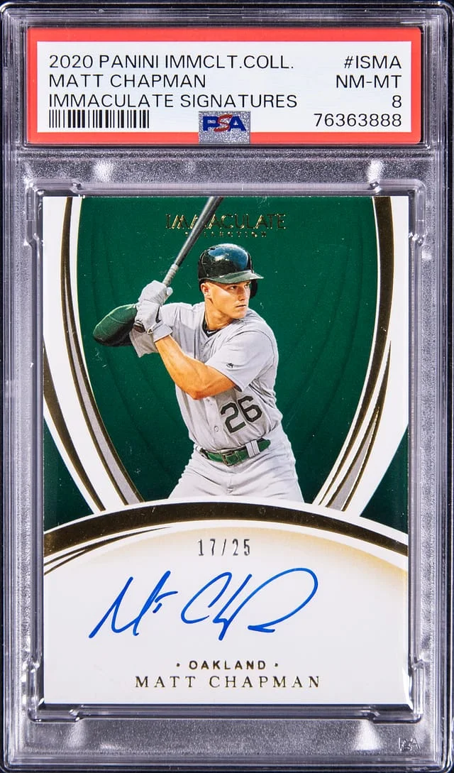 2020 Panini Immaculate Collection Matt Chapman Immaculate Signature #IS-MA card image