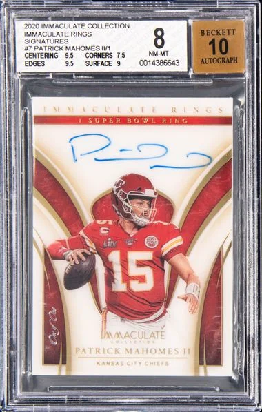 2020 Panini Immaculate Collection Patrick Mahomes II Immaculate Rings Signatures #RS-PM card image